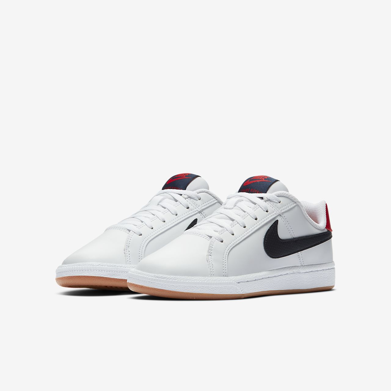 Nike Court Royale - Sneakers - Hvide/Rød/LyseBrune/Obsidian | DK-25634